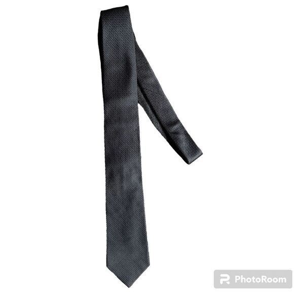 Calvin Klein Men's Solid Dark Gray Tie - Picture 1 of 3